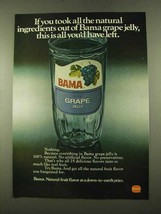 1975 Borden Bama Grape Jelly Ad - Natural Ingredients - £14.53 GBP