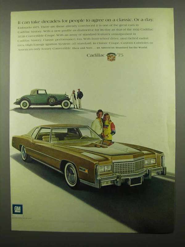Primary image for 1975 Cadillac Eldorado Ad - It Can Take Decades