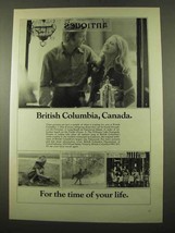 1975 Canada Tourism Ad - British Columbia - $18.49