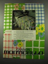 1975 Cannon Monticello Picnic Linens Ad - $18.49