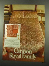 1975 Cannon Royal Family Shaker Patch Linens Ad - $18.49