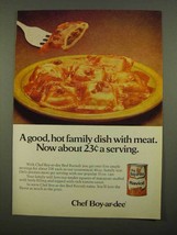 1975 Chef Boy-Ar-Dee Ravioli Ad - Hot Dish - £14.62 GBP