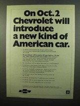 1975 Chevrolet Ad - New Kind of American Car - £14.50 GBP