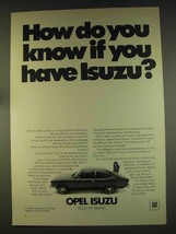 1976 Buick Opel Isuzu Ad - How Do You Know - £14.50 GBP