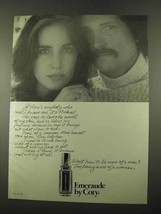 1975 Coty Emeraude Perfume Ad - Really Knows Me - $18.49