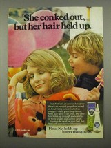 1975 Clairol Final Net Hair Spray Ad - Conked Out - $18.49