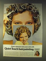 1976 Clairol Quiet Touch Hair Color Ad - Paint Shimmer - £14.48 GBP