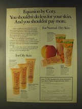 1976 Coty Ad - Foaming Soap, Medicated Blotting Gel - $18.49