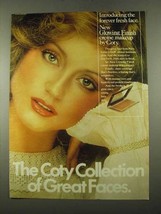1975 Coty Glowing Finish Crme Makeup Ad - Great Faces - $18.49
