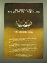 1975 De Beers Diamond Eternity Ring Ad - I&#39;m Glad - £14.61 GBP