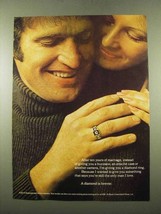 1975 De Beers Diamonds Ad - Ten Years of Marriage - £14.77 GBP