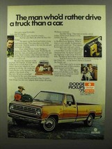 1975 Dodge Pickup Truck Ad - Rather Drive a Truck - $18.49