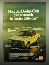1975 Dodge Colt Carousel Hardtop Ad - Put So Much In - £14.76 GBP