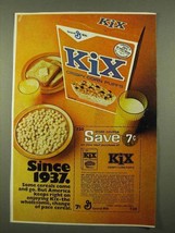 1975 General Mills Kix Cereal Ad - Since 1937 - £14.54 GBP