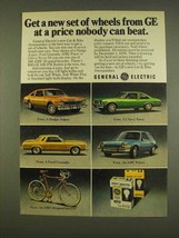 1976 General Electric Light Bulbs Ad - Set of Wheels - £14.78 GBP