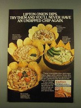 1976 Lipton Onion Soup Mix Ad - Onion Dips - $18.49