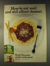 1976 Kraft Tangy Italian Style Spaghetti Dinner Ad - $18.49