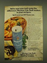 1976 Morton Lite Salt Ad - Can&#39;t Taste the Difference - £14.90 GBP