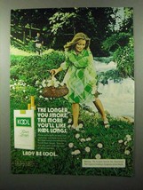 1975 Kool Cigarettes Ad - The Longer - £14.27 GBP