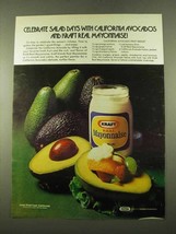 1975 Kraft Mayonnaise Ad - Avocado Fruit Medley - £14.48 GBP