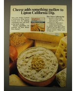 1975 Lipton Onion Soup Ad - Lipton California Dip - $18.49