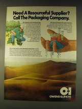 1976 Owens-Illinois Company Ad - Resourceful Supplier - £14.78 GBP