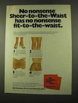1975 No Nonsense Sheer-to-the-Waist Panty Hose Ad - £14.50 GBP