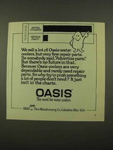 1975 Oasis Water Cooler Ad - Sell Few Repair Parts - £14.53 GBP