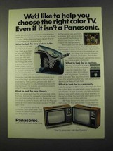 1975 Panasonic CT-934 and CT-924 Televisions Ad - £14.78 GBP