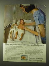 1975 Pampers Diapers Ad - No Baby Is Too Small For - £14.78 GBP