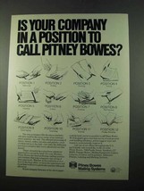 1975 Pitney Bowes Mailing Systems Ad - In a Position - £14.45 GBP