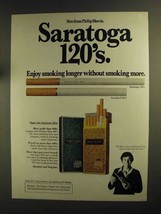 1975 Saratoga 120&#39;s Cigarettes Ad - Enjoy Smoking - £13.89 GBP