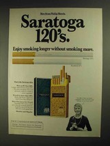 1975 Saratoga 120&#39;s Cigarettes Ad - Smoking Longer - £13.89 GBP