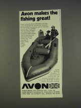 1977 Avon Inflatable Boat Ad - Makes the Fishing Great - $18.49