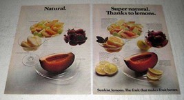 1975 Sunkist Lemons Ad - Super Natural - $18.49
