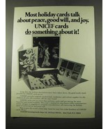 1975 UNICEF Greeting Cards Ad - Peace, Good Will, Joy - £14.54 GBP