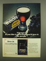 1975 Welch&#39;s Grape Juice Ad - Vitamin C - £14.78 GBP