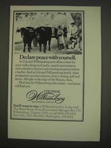1976 Colonial Williamsburg, Virginia Ad - Declare Peace - £14.81 GBP