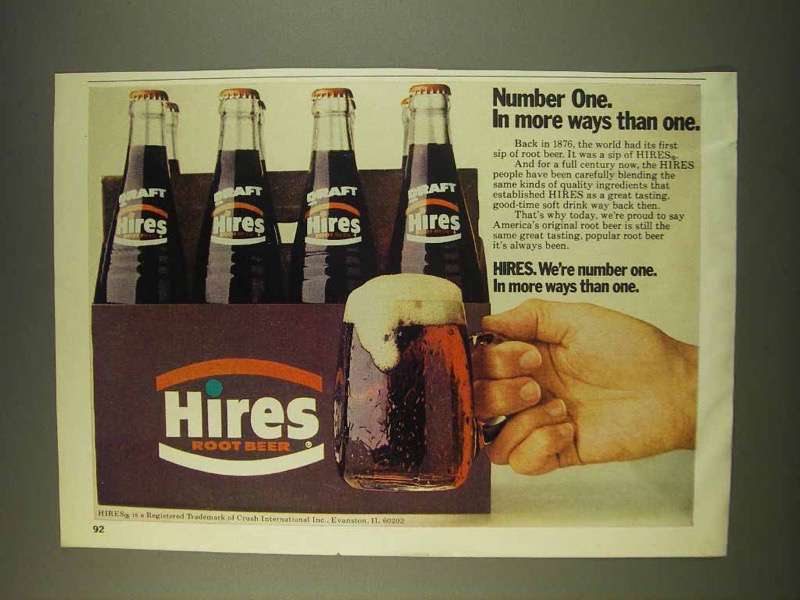 Primary image for 1976 Hires Root Beer Ad - Number One in More Ways