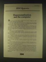 1976 IBM Computers Ad - Depersonalization - $18.49