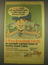 1976 Hostess Cup Cakes and Twinkies Ad - Baseball Cards - £14.54 GBP