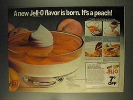 1976 Jell-O Peach Gelatin Ad - A New Flavor is Born - $18.49