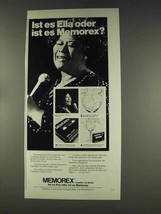 1977 Memorex Tape Ad - Ella Fitzgerald, in German - $18.49