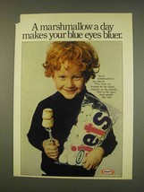 1976 Kraft Marshmallows Ad - Makes Blue Eyes Bluer - $18.49
