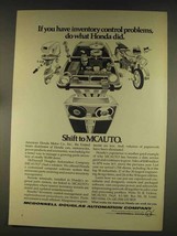 1976 McDonnell Douglas MCAUTO Data Service Ad - Honda - $18.49