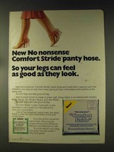 1976 No Nonsense Comfort Stride Panty Hose Ad - £14.50 GBP