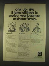 1976 New York Life Insurance Ad - CPA JD NYL - £14.50 GBP