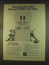 1976 New York Life Insurance Ad - Cuts Costs - £14.46 GBP