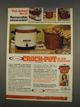 1976 Rival Crock-Pot Slow Cooker Ad - You Asked For It - £14.78 GBP