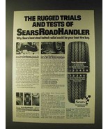 1976 Sears RoadHandler Tires Ad - The Rugged Trials - £14.54 GBP